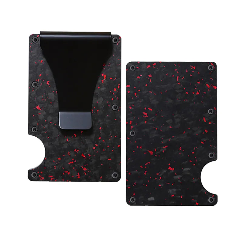 Carbon Fiber Minimalist Slim Wallet Carteira for Men Cartera Tarjetero Hombre RFID Cashback Credit Card Holder Luxury