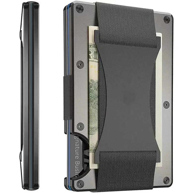 Carbon Fiber Minimalist Slim Wallet Carteira for Men Cartera Tarjetero Hombre RFID Cashback Credit Card Holder Luxury