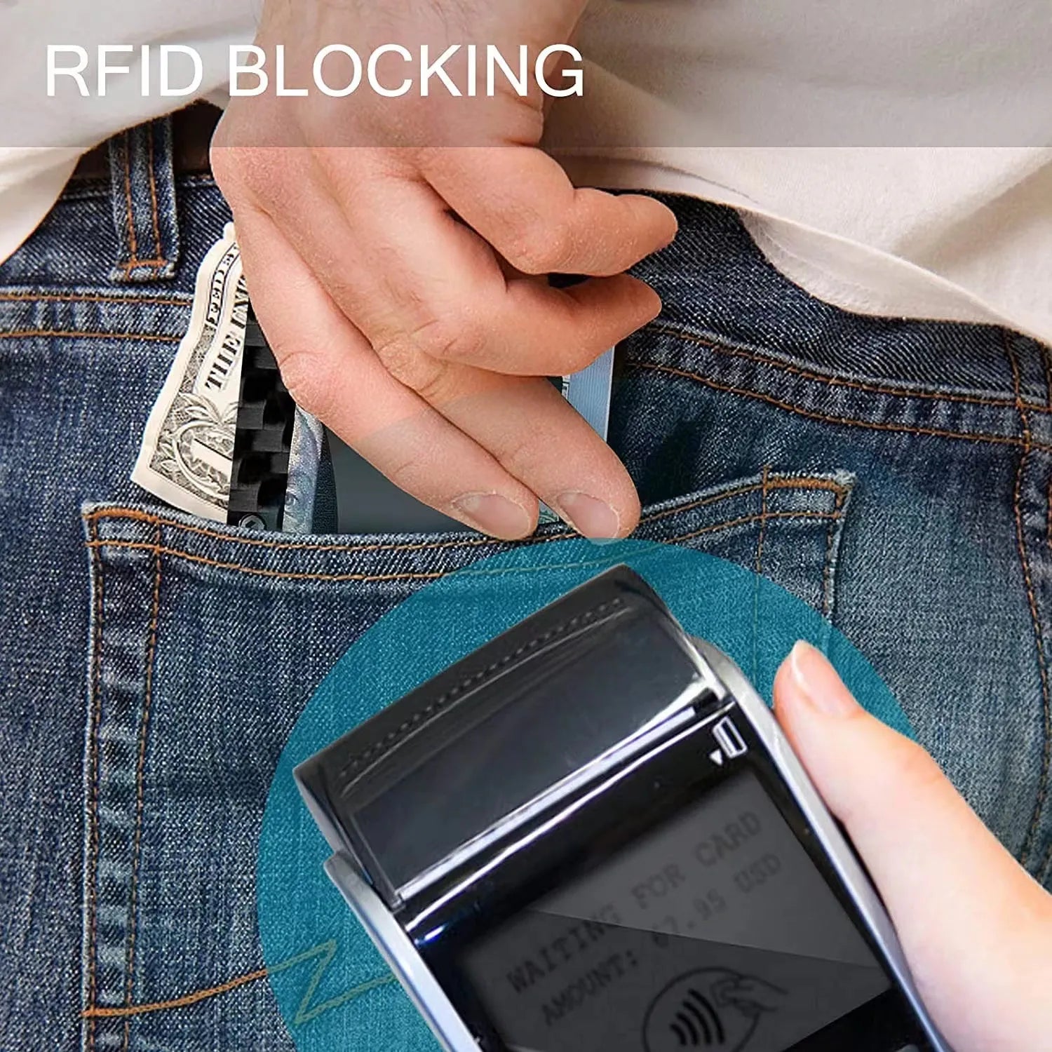 Carbon Fiber Minimalist Slim Wallet Carteira for Men Cartera Tarjetero Hombre RFID Cashback Credit Card Holder Luxury