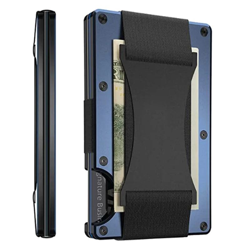 Carbon Fiber Minimalist Slim Wallet Carteira for Men Cartera Tarjetero Hombre RFID Cashback Credit Card Holder Luxury